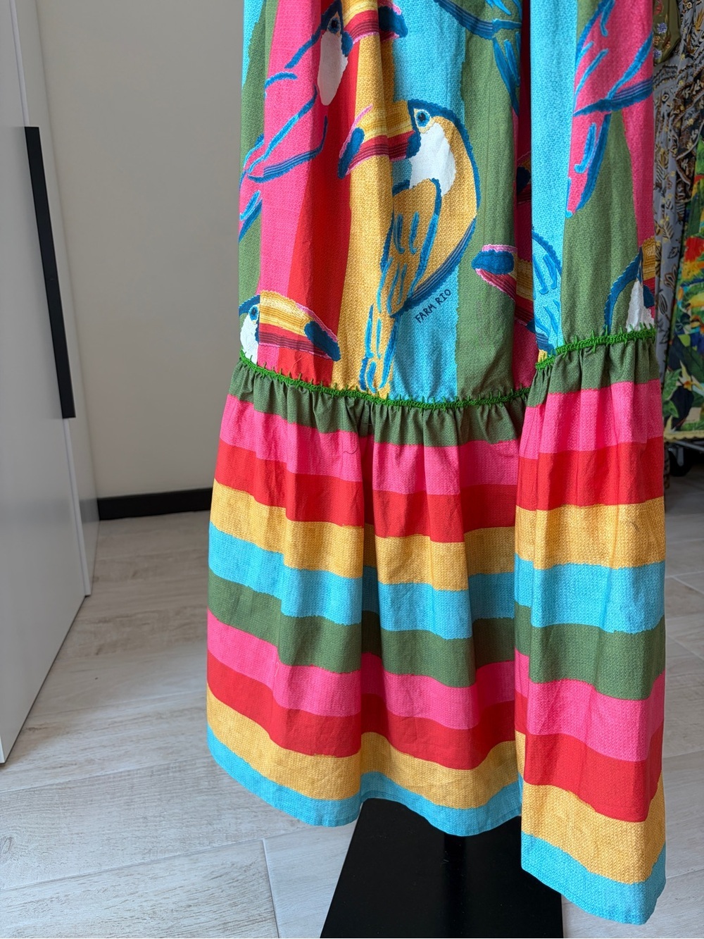 Farm Rio: WONDERFUL TOUCANS MDI DRESS - Picture 12 of 14
